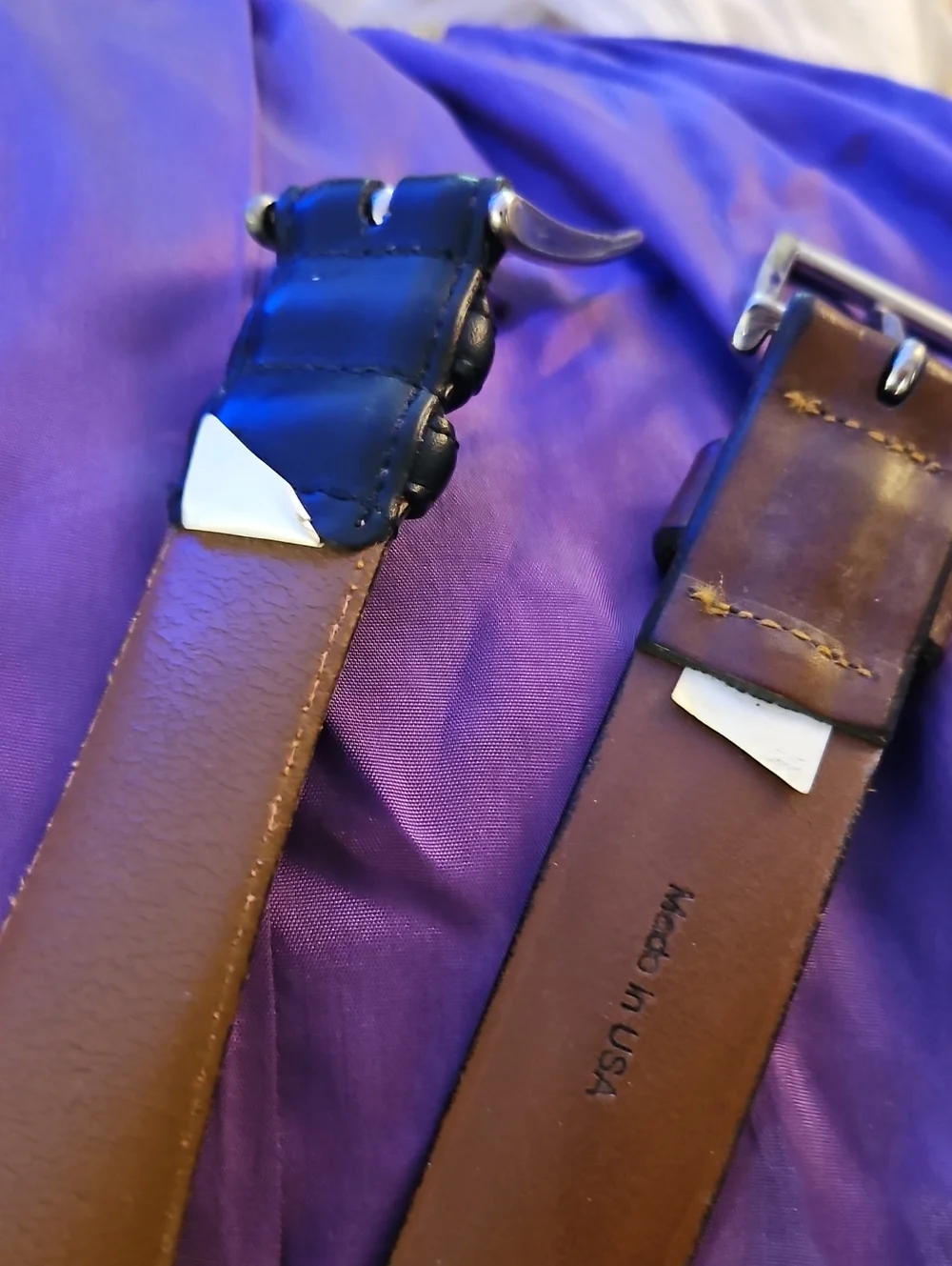 Allen Edmonds 2 Men's Leather Dress Belts - Brown and Black